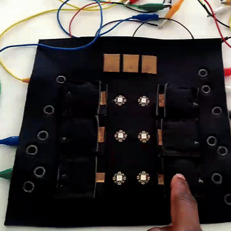 eTextile Audiovisual Instrument, etextiles, wearable, wearables