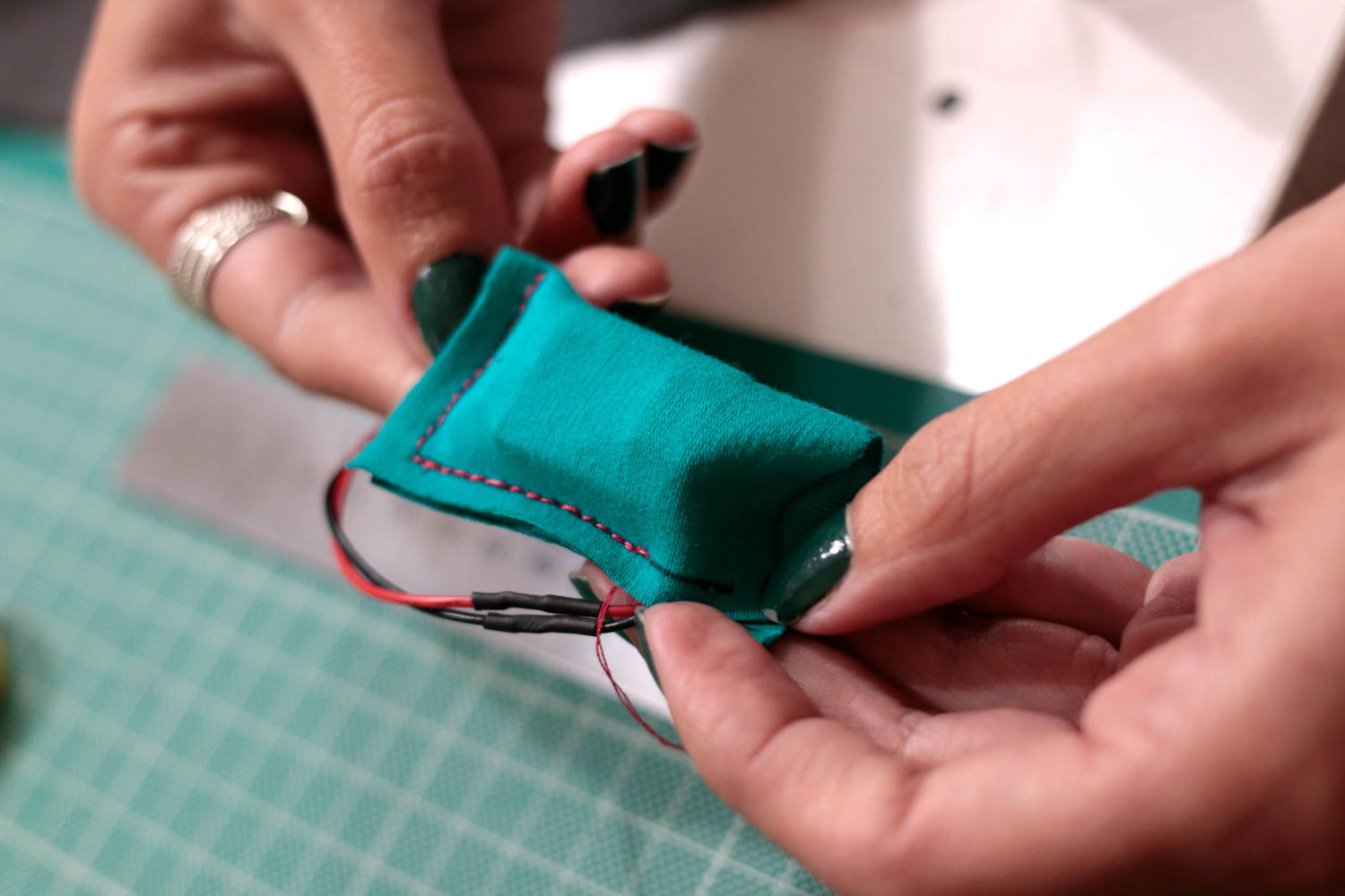 willpower studios Fluffies, fluffy burger, OSC, music tech instrument audiovisual arduino esp32  pressure sensor etextiles 