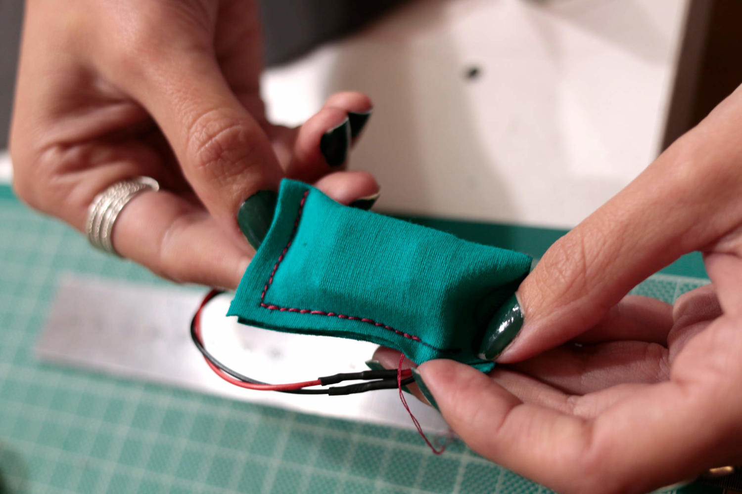 willpower studios Fluffies, fluffy burger, OSC, music tech instrument audiovisual arduino esp32  pressure sensor etextiles 