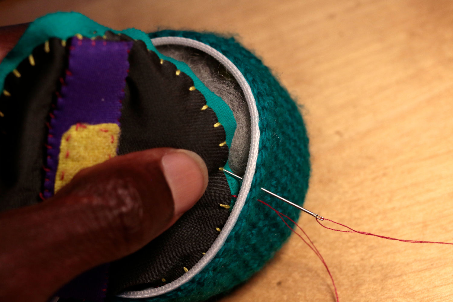 willpower studios Fluffies, fluffy burger, OSC, music tech instrument audiovisual arduino esp32  pressure sensor etextiles 