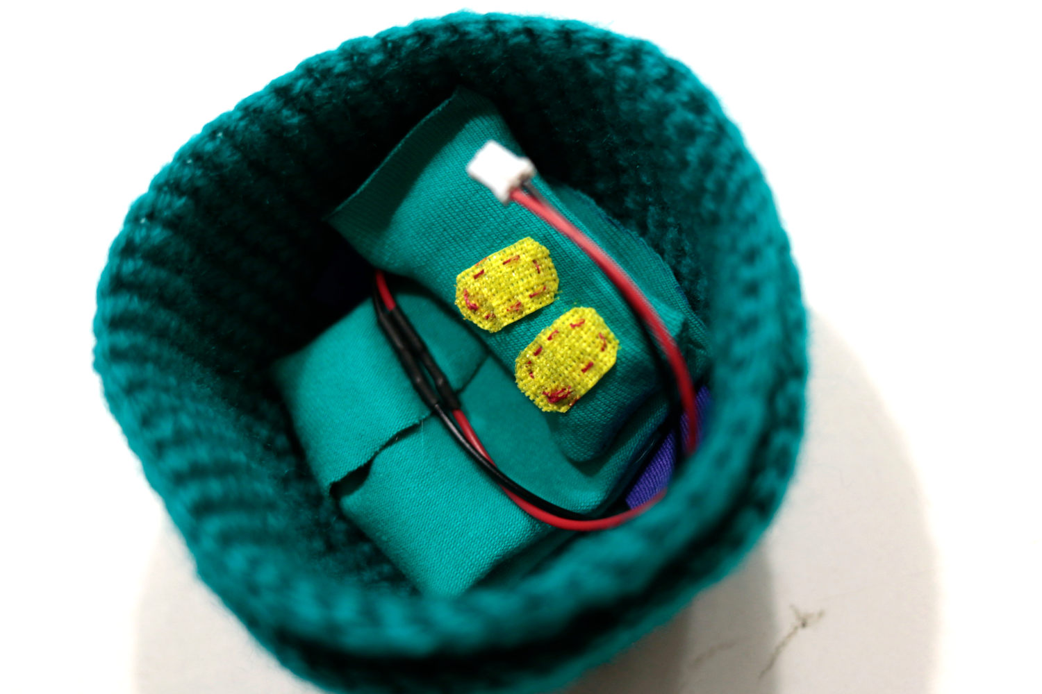 willpower studios Fluffies, fluffy burger, OSC, music tech instrument audiovisual arduino esp32  pressure sensor etextiles 