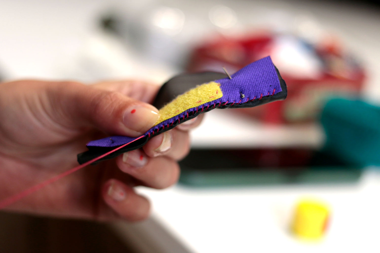 willpower studios Fluffies, fluffy burger, OSC, music tech instrument audiovisual arduino esp32  pressure sensor etextiles 