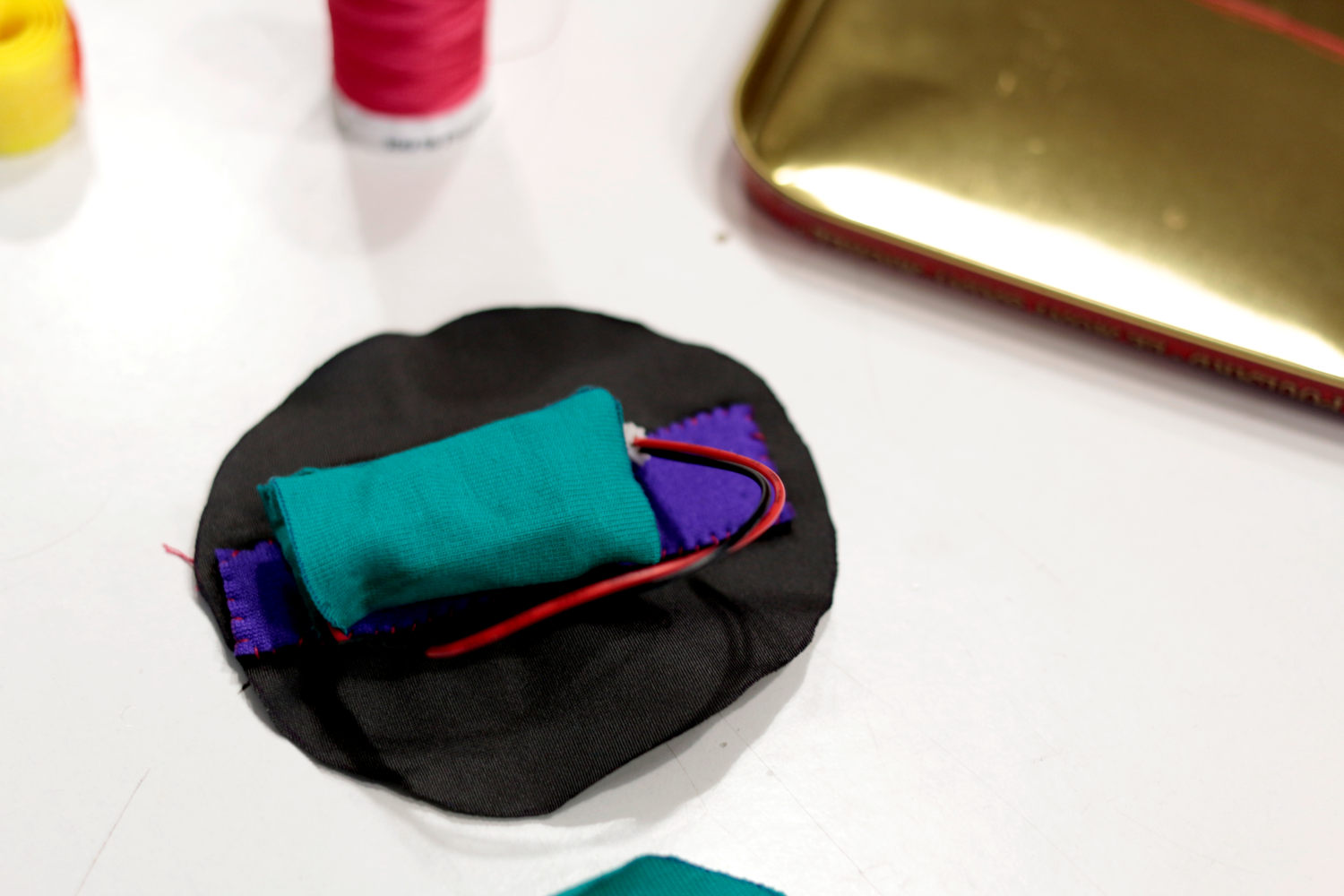 willpower studios Fluffies, fluffy burger, OSC, music tech instrument audiovisual arduino esp32  pressure sensor etextiles 