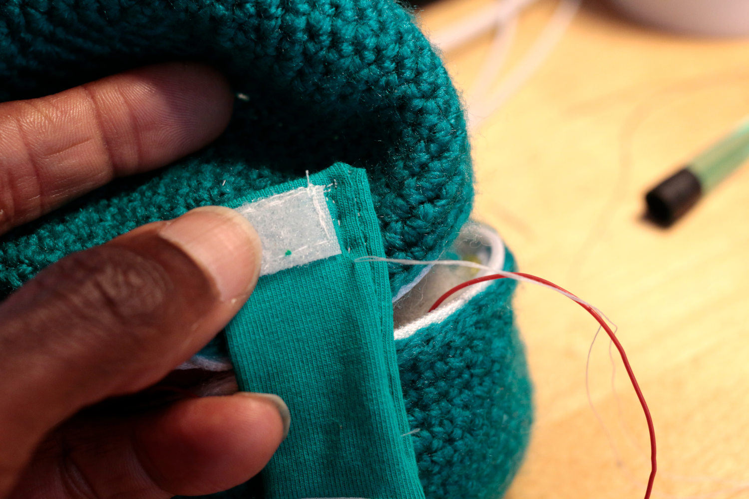 willpower studios Fluffies, fluffy burger, OSC, music tech instrument audiovisual arduino esp32  pressure sensor etextiles 