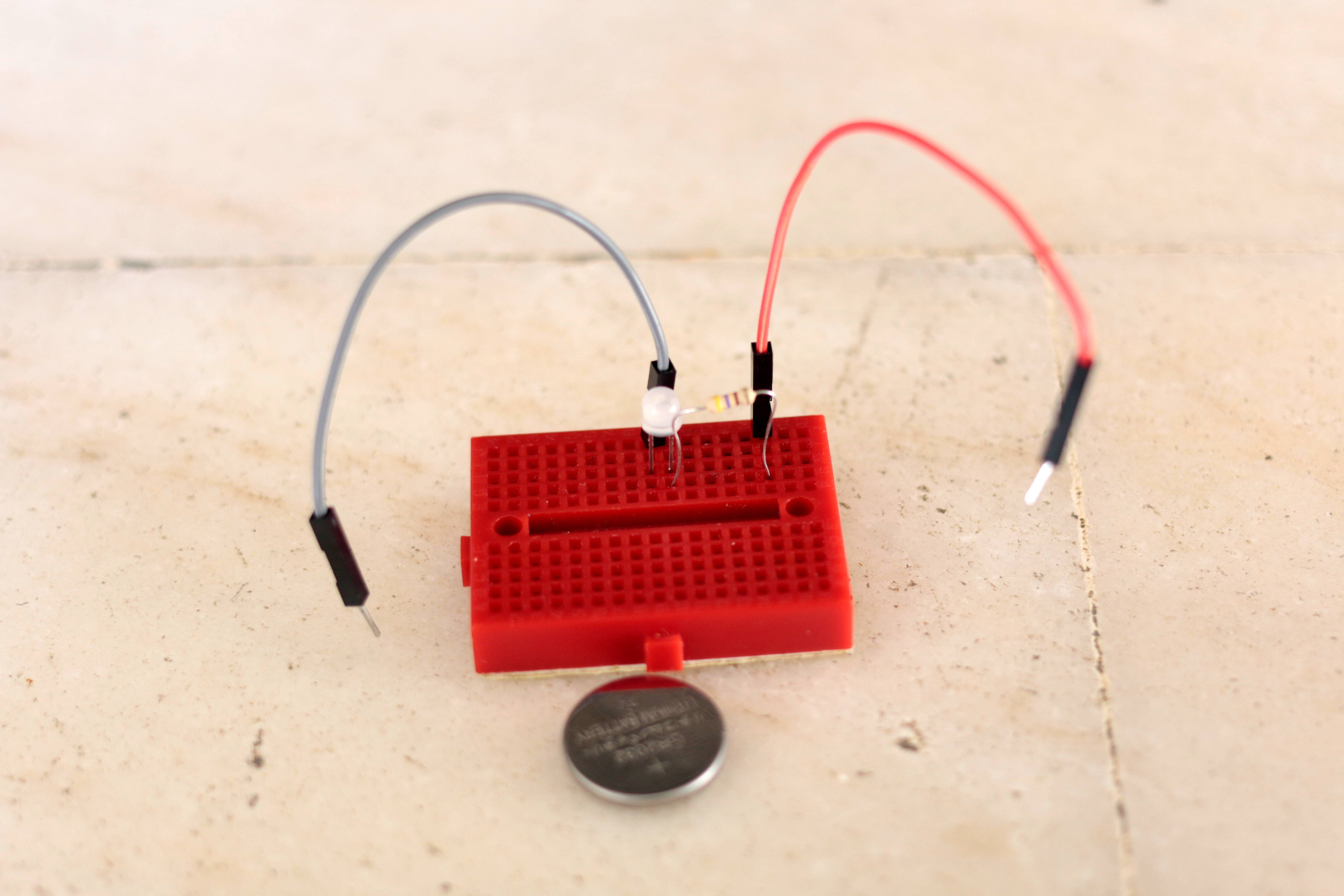breadboard, led, resistor, electronics, circuit