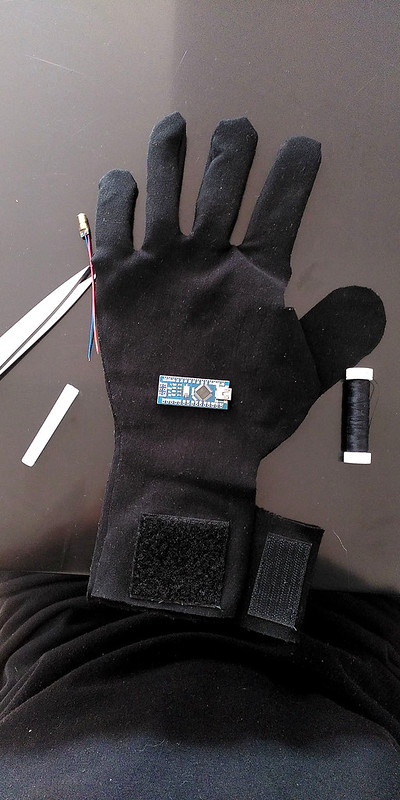 eTextile Laser Glove by WILLPOWER STUDIOS Tech Lab Wearable Tech