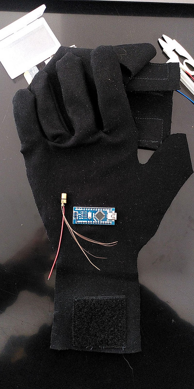 eTextile Laser Glove by WILLPOWER STUDIOS Tech Lab Wearable Tech