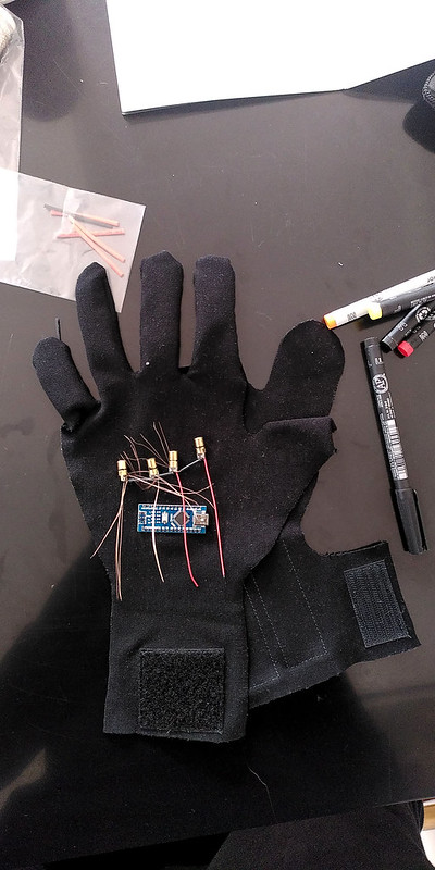 eTextile Laser Glove by WILLPOWER STUDIOS Tech Lab Wearable Tech