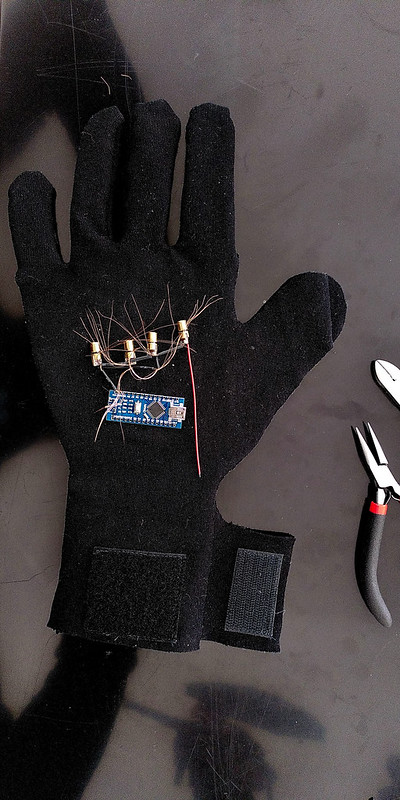 eTextile Laser Glove by WILLPOWER STUDIOS Tech Lab Wearable Tech