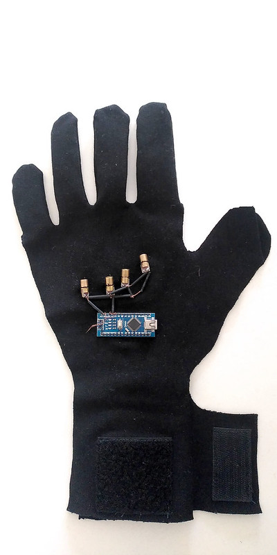 eTextile Laser Glove by WILLPOWER STUDIOS Tech Lab Wearable Tech