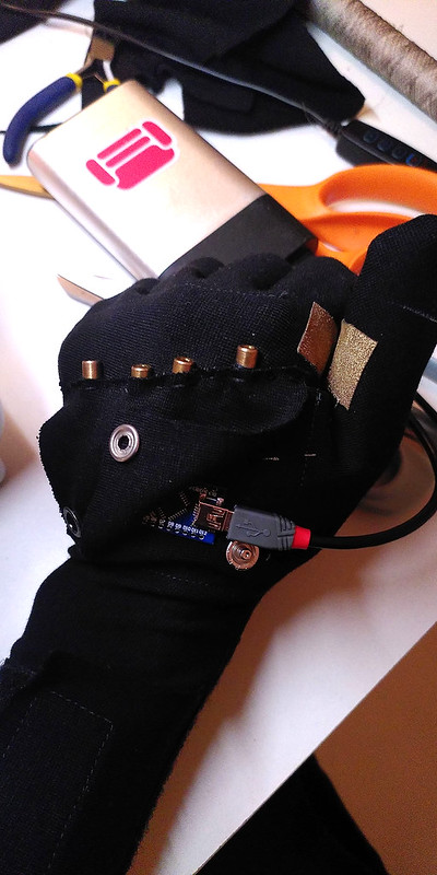 eTextile Laser Glove by WILLPOWER STUDIOS Tech Lab Wearable Tech