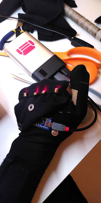 eTextile Laser Glove by WILLPOWER STUDIOS Tech Lab Wearable Tech