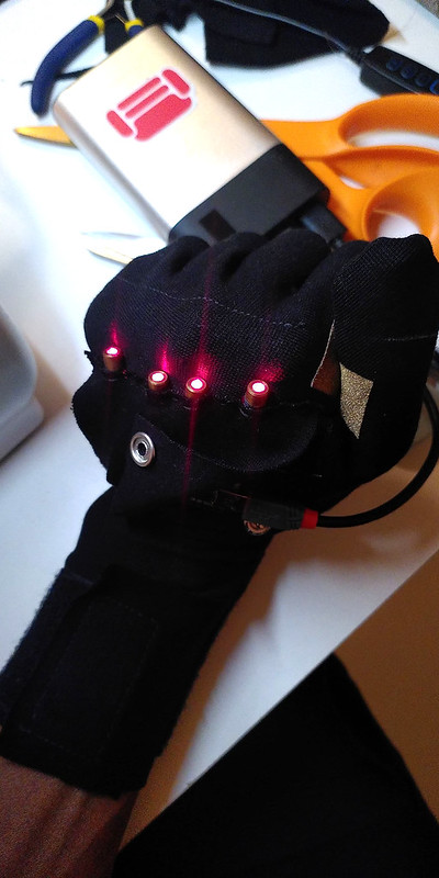 eTextile Laser Glove by WILLPOWER STUDIOS Tech Lab Wearable Tech