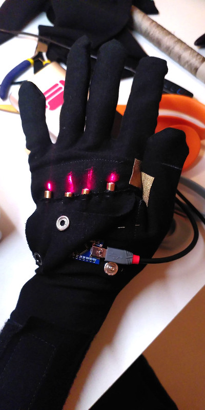 eTextile Laser Glove by WILLPOWER STUDIOS Tech Lab Wearable Tech