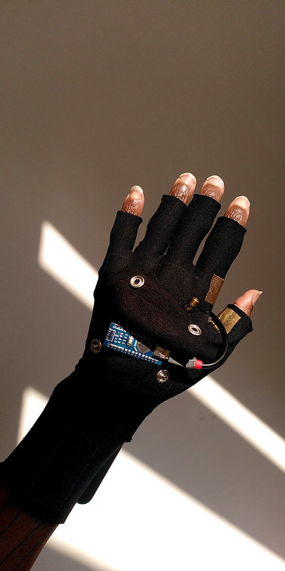 eTextile Laser Glove by WILLPOWER STUDIOS Tech Lab Wearable Tech