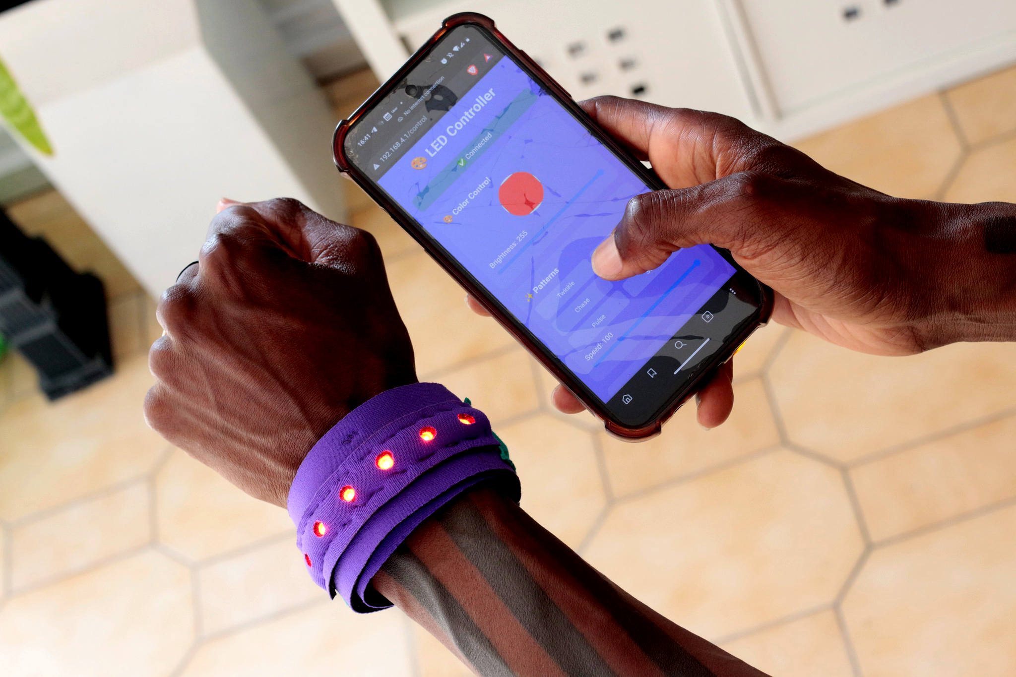 willpower studios fashion bracelet wearable music tech arduino esp32 etextiles 